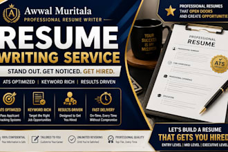 write an ats resume, professional resume, or executive resume