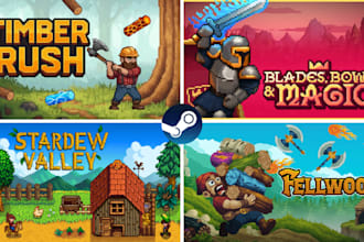 create pixel art steam capsule art game banner steam banner steam store assets