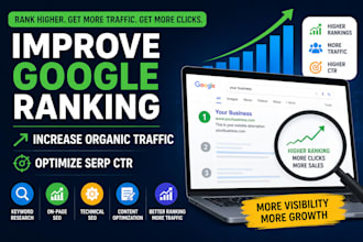 boost google rankings, grow organic traffic improve serp CTR