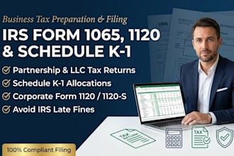 prepare and file irs form 1065 form 1120s and schedule k1 for your business