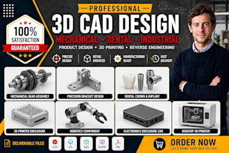 3d cad mechanical design 3d dental cad design 3d industrial cad for 3d printing