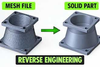 convert 3d scans, stl and mesh to cad for reverse engineering