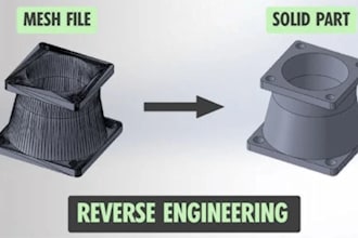 convert 3d scans, stl, step, obj and mesh to cad for reverse engineering
