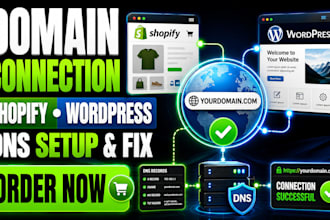 connect your domain to shopify or wordpress configure dns and fix domain issues