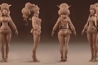 sculpt custom 3d characters, action figures, toys, creatures stl