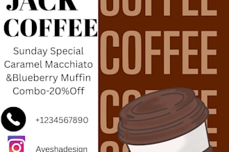 design professional cafe and coffee shop posters