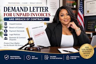 draft a legal demand letter for unpaid invoices and contract breach