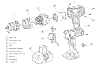 draw technical product line art and instruction manual line art