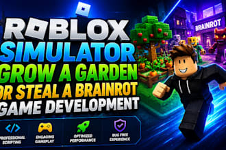 do roblox full game creation, steal a brainrot, grow a garden or simulator game