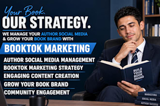 manage your author social media and do booktok promotion for your book launch