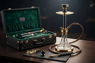 design luxury hookah, shisha sets and premium hookah accessories design with cad