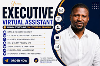 be your executive virtual assistant for admin support