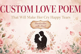 write a custom romantic love poem for your girlfriend, boyfriend, or crush