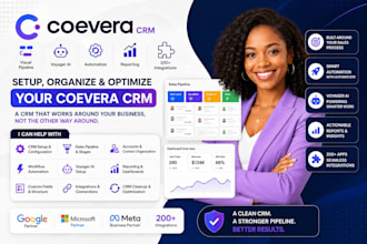 setup coevera CRM, sales pipeline, workflow automation and CRM setup