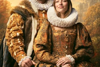 illustrate awesome royal couple portrait