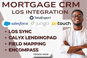 setup mortgage CRM los integration with encompass, lendingpad and calyx los