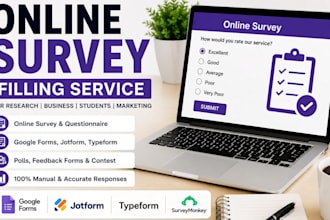 fill online survey, google form, questionnaire and polls
