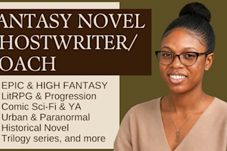 be your fantasy, sci fi ghostwriter for litrpg, isekai, ya, space opera novel