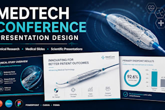 design medtech clinical research and medical conference slides