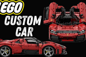 create a custom lego technic car, vehicle moc with xml partlist pdf instructions