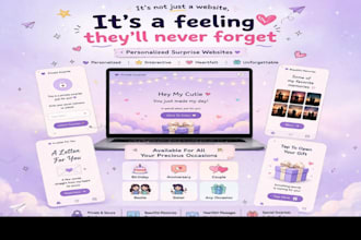 create aesthetic personalized gift website with custom cards