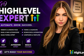 setup and manage gohighlevel website, emails SMS automation sales funnel expert