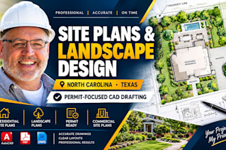 design site plans and landscape designs for permits in north carolina and texas