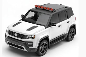 create 3d vehicle modeling, automotive car design, 3d truck for stl 3d printing
