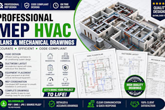 design professional mep hvac plans and mechanical drawings