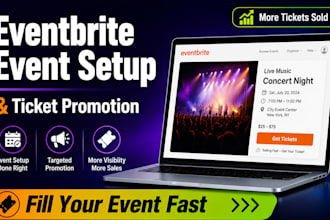 setup and promote your eventbrite event to sell more tickets
