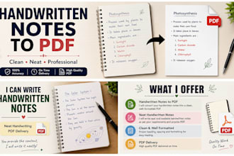convert handwritten notes into a clean and professional PDF