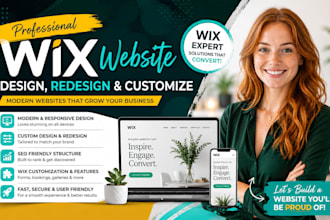 design, redesign and customize a professional wix website