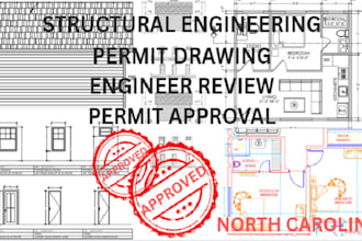 provide sructural engineer permit drawing north carolina stamp