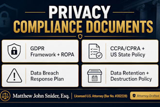 draft your gdpr compliance framework and ropa policy