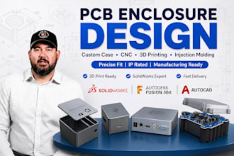 custom pcb enclosure iot case enclosure design  3d cad model print in solidworks