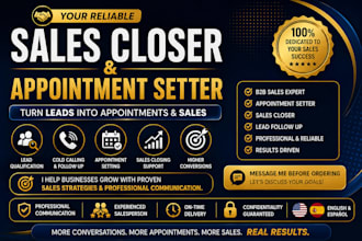 be your b2b sales closer and appointment setter