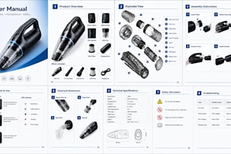 write product manuals, user guides, instruction manuals and technical guildes