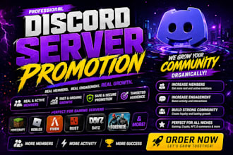 discord server promotion, fivem server, minecraft promotion, rust, dayz ads