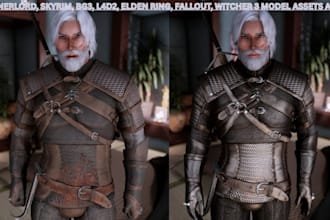 bannerlord, skyrim, bg3, l4d2, elden ring, fallout, witcher 3 model assets armor