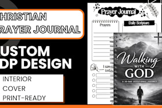 design a christian prayer journal for amazon KDP