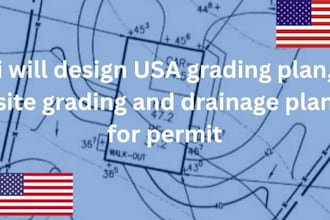 design USA grading plan, site grading and drainage plan for permit