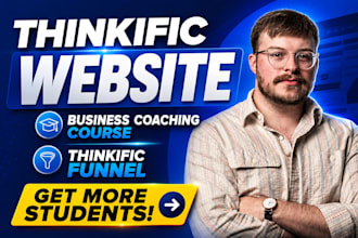 build thinkific website, thinkific business coaching course, thinkific funnel