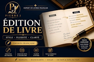 editer et ameliorer professionnellement votre livre ou manuscrit francais