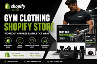 create gym clothing shopify store workout apparel shopify store athletics wear