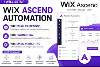 setup wix ascend automation wix email campaigns CRM workflow wix email marketing