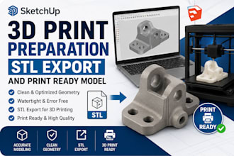do sketchup 3d print preparation stl export and print ready model