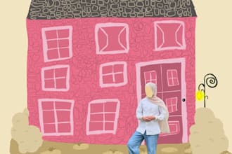 create a custom mixed media digital illustration