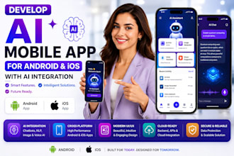 develop ai mobile app for android and ios with ai integration