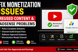 fix youtube monetization issues, reused content, and adsense problems