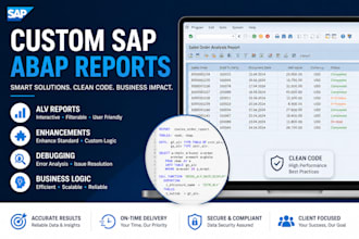custom sap abap reports, cds views, odata and fiori apps